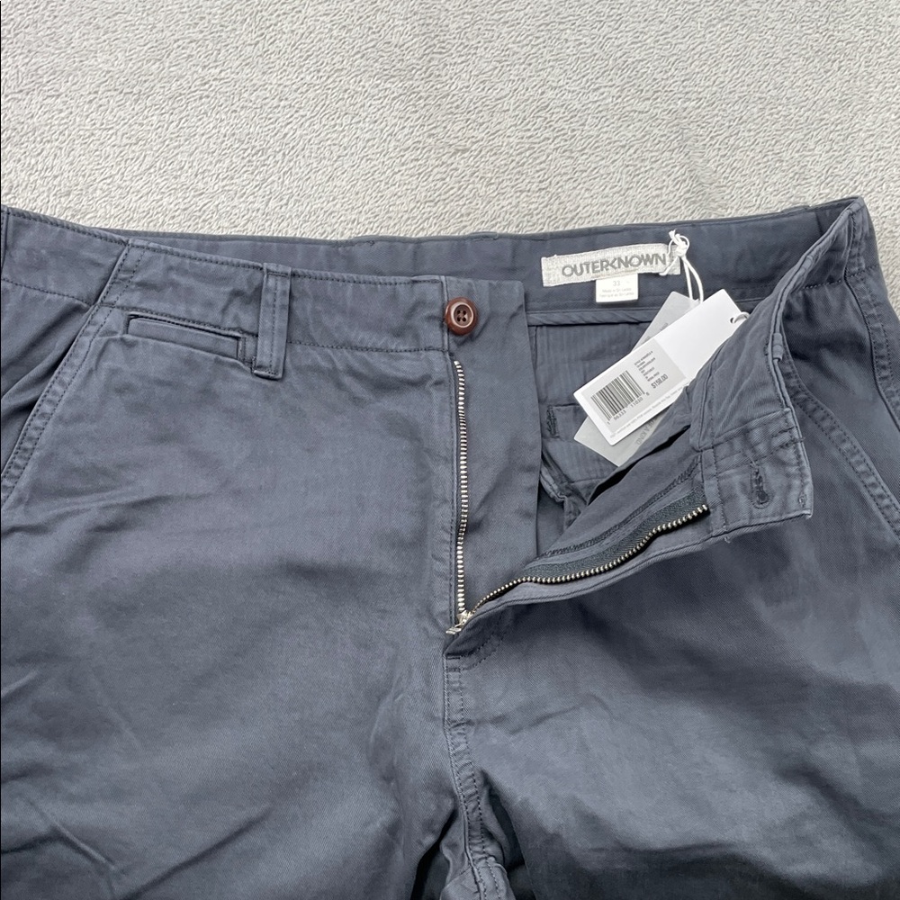 NEW Outerknown 33x31 Men's Charcoal Nomad Chino Pants - Picture 8 of 12